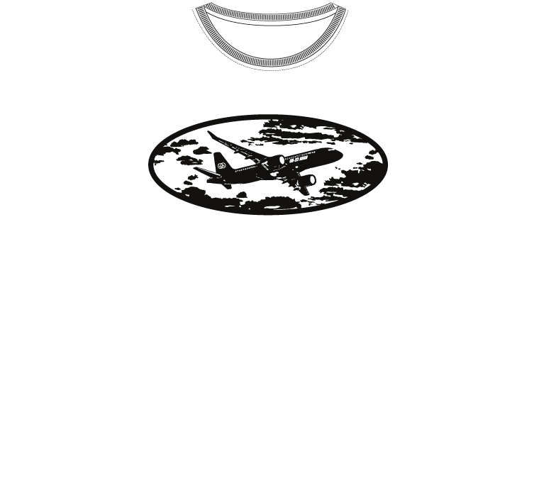 "Avion" Camiseta Unisex Fitting - Blanca